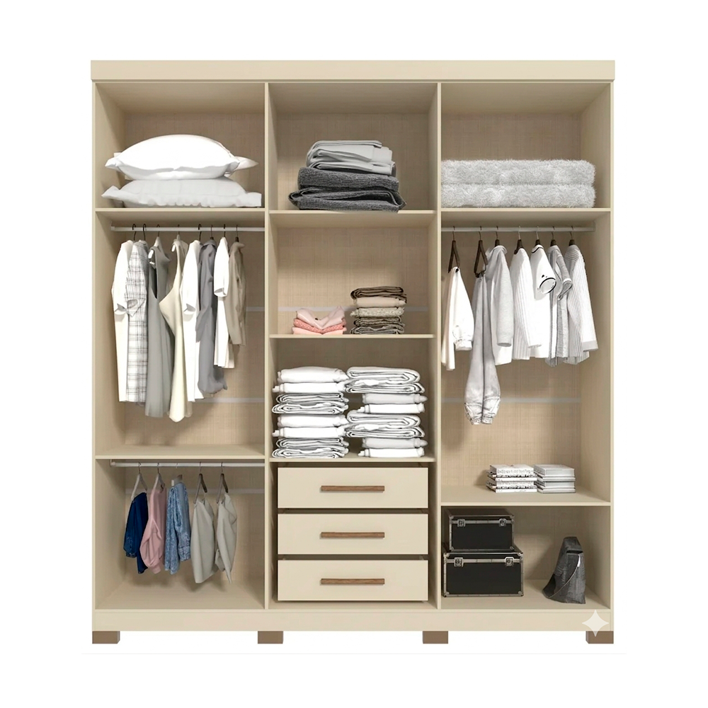 Roupeiro 6P Argos Plus Vt Branco Avelan