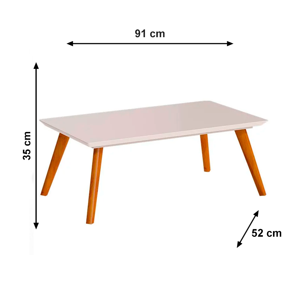 Mesa Classic Centro Quadrada Off White Imcal