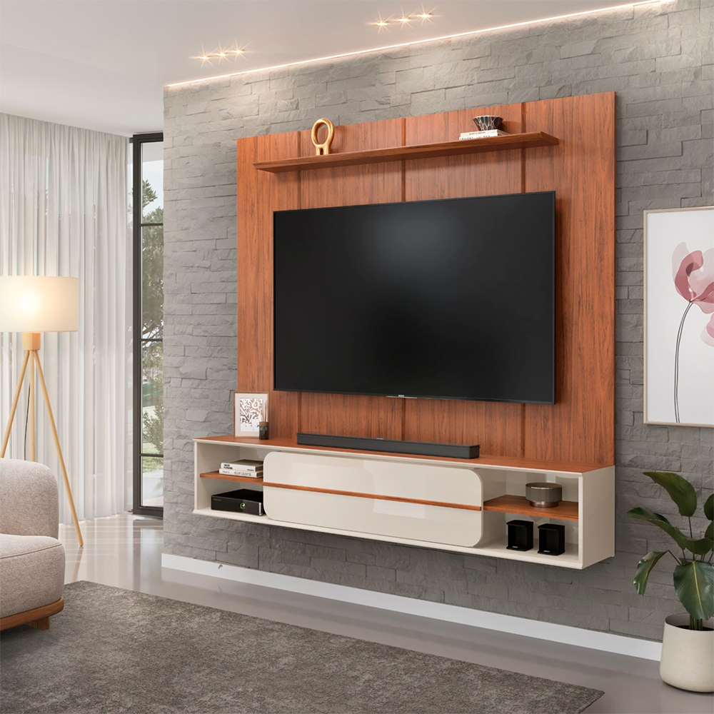 Painel Alana Off White/Freijo DJ Moveis