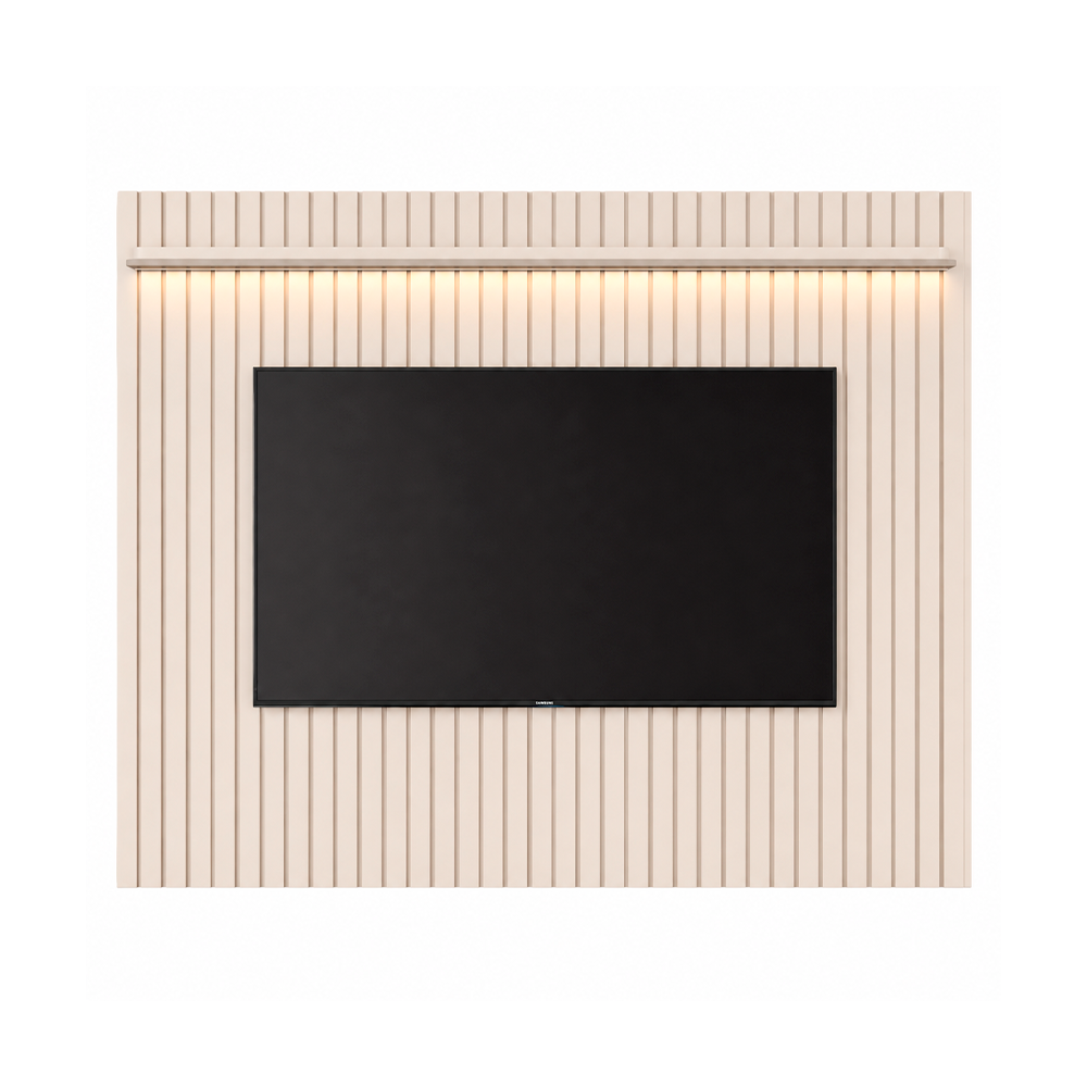 Painel Ripado Slim Modular 2.3 Tucumã Off White JB Bechara