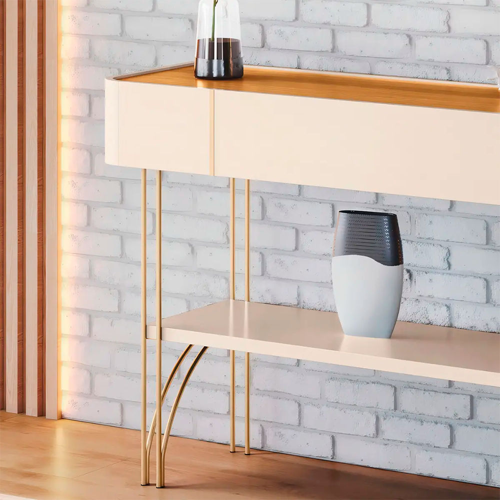 Aparador Vivant 1.6 Off White/Cinamomo Hb Moveis