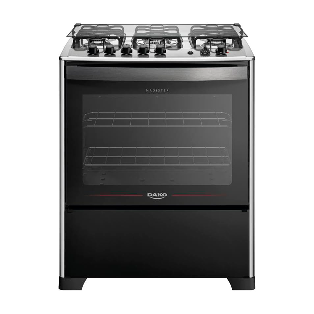 Fogão 5B Magister Preto/Inox Dako/Atlas