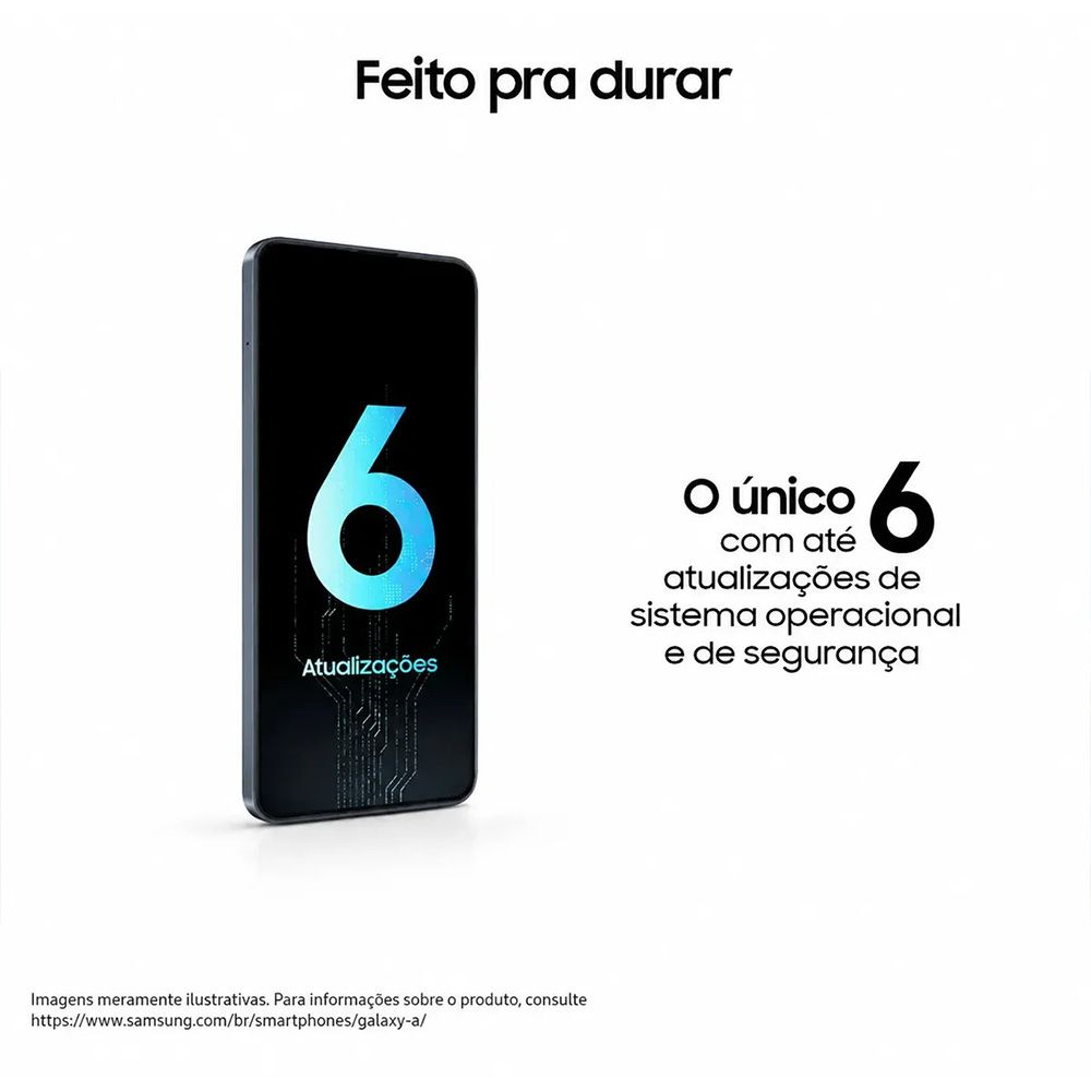 Smartphone Samsung Galaxy A17 Com Ia, 128gb, 4gb Ram, Câm De 50mp, Tela De 6.7", Nfc, Ip54