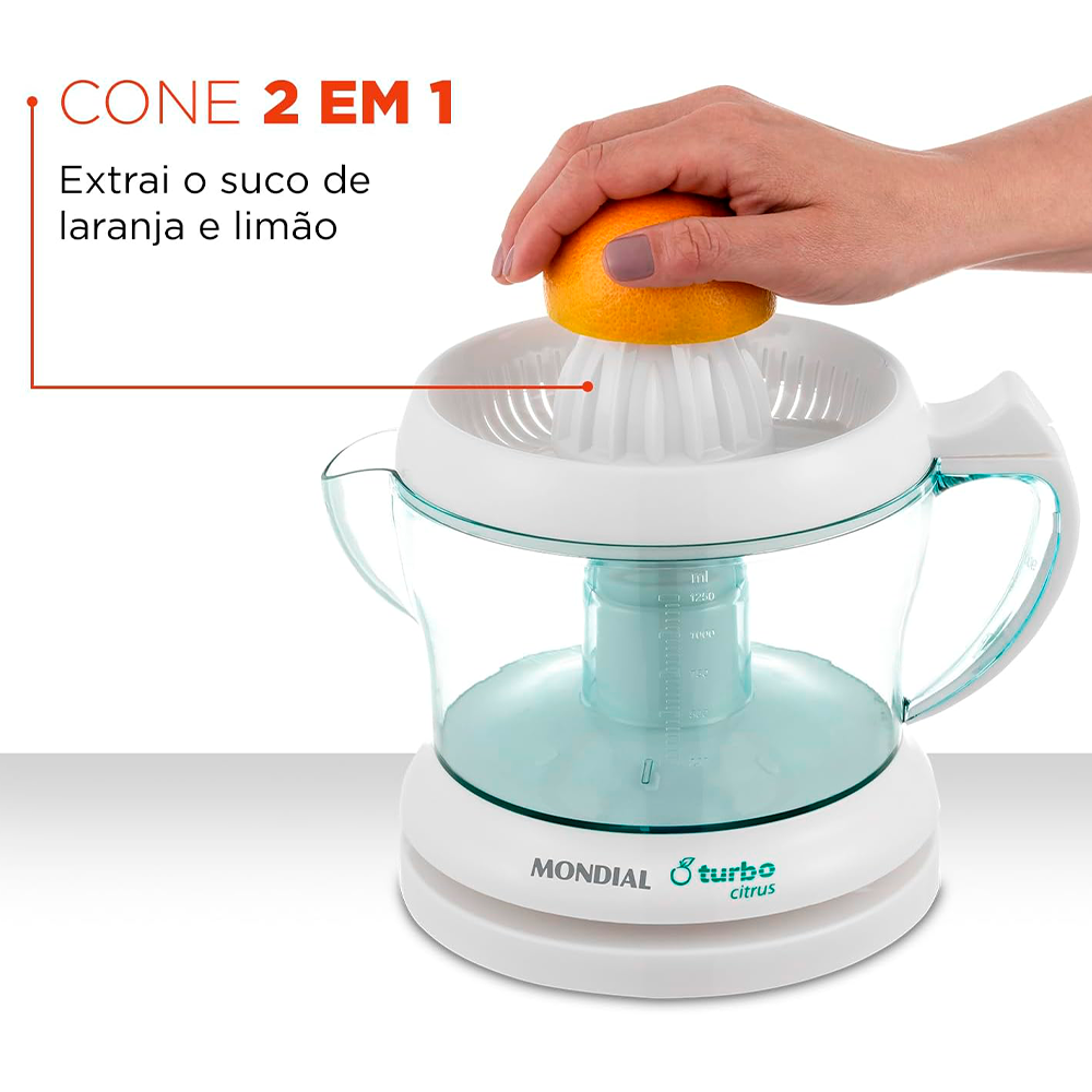 Espremedor E-01 Turbo Premium Branco Mondial