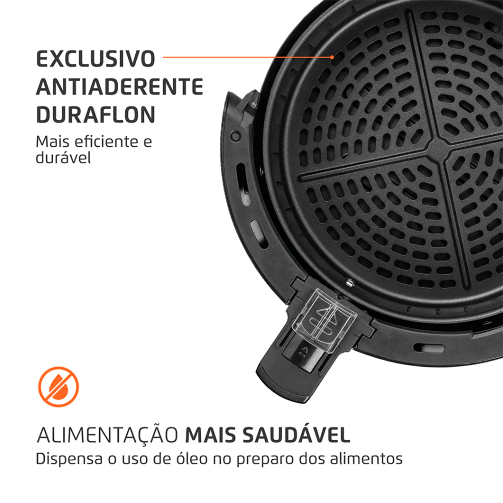 Air Fryer 3,6L AF-36 Pratic 1500W 220V Preto/Inox Mondial 