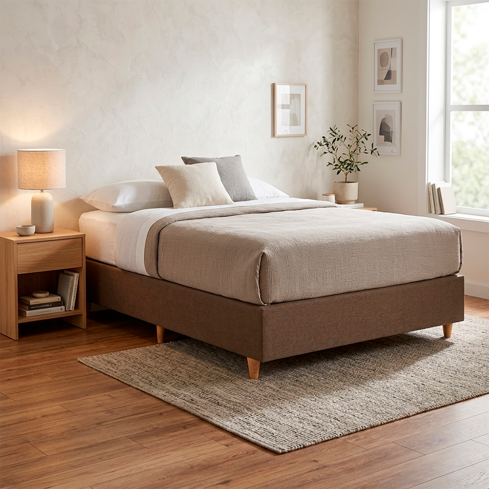Base Box Universal Convencional Suede Liso 138x39 Cor 3-Marrom Gazin