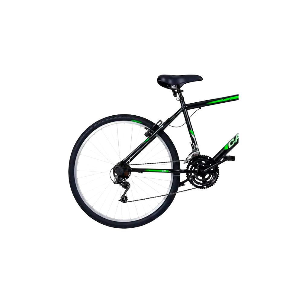 Bicicleta Aro 26 21M Flash Preto/Verde Ciclo Cairu