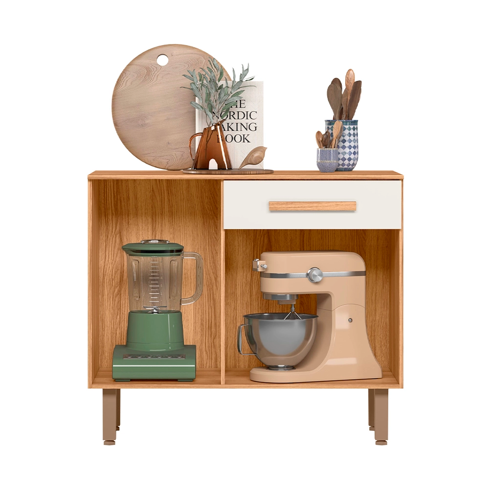 Balcão Lemon Freijo/Chumbo C/TPO Nicioli