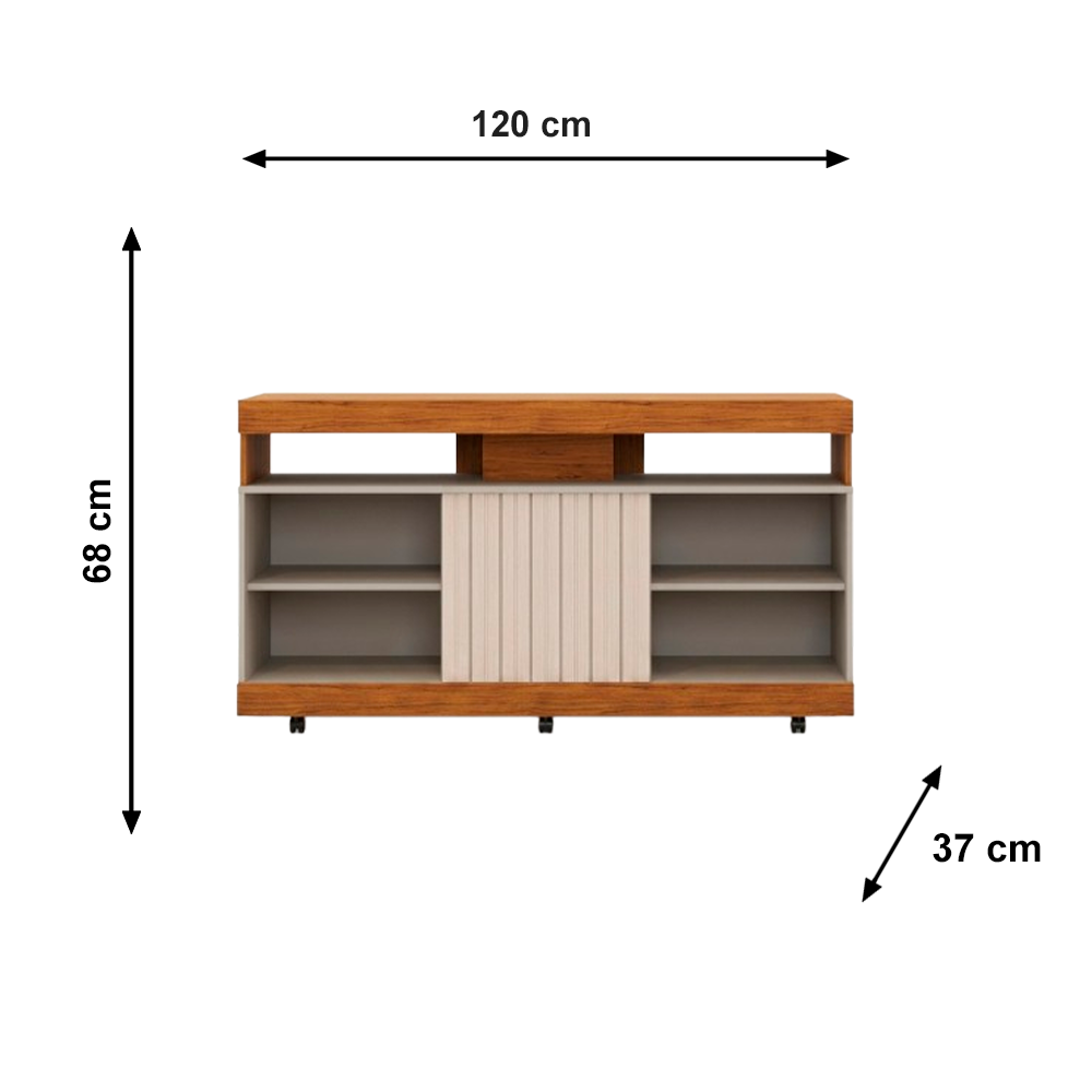 Rack Dili 1,20 Freijo/Off White DJ Moveis