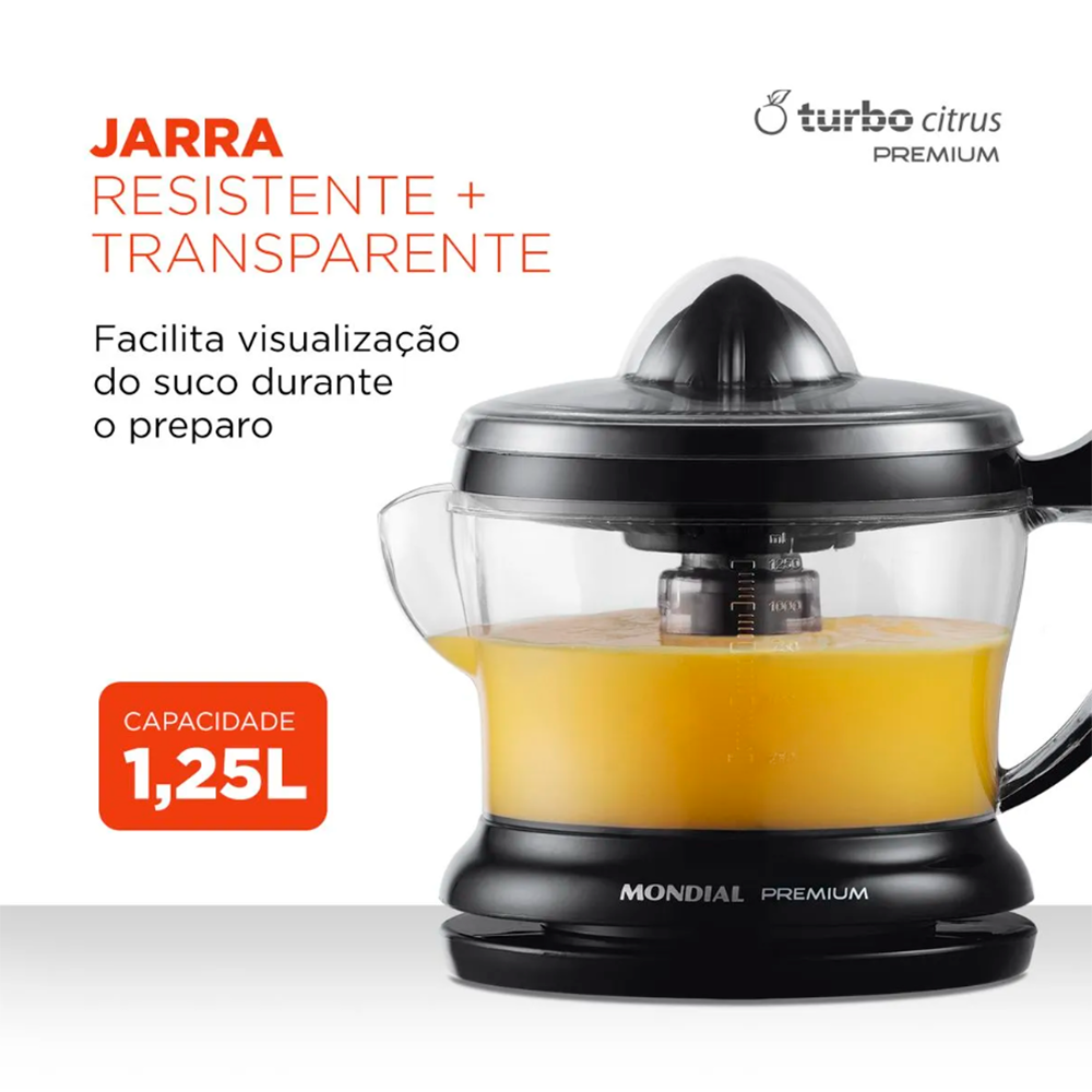 Espremedor E-02 Turbo Premium Preto Mondial
