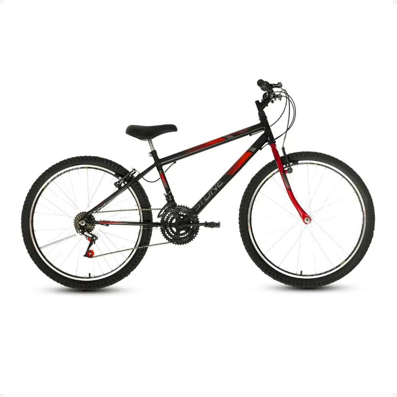 Bicicleta Aro 26 21M Flash Preto/Vermelho Ciclo Cairu