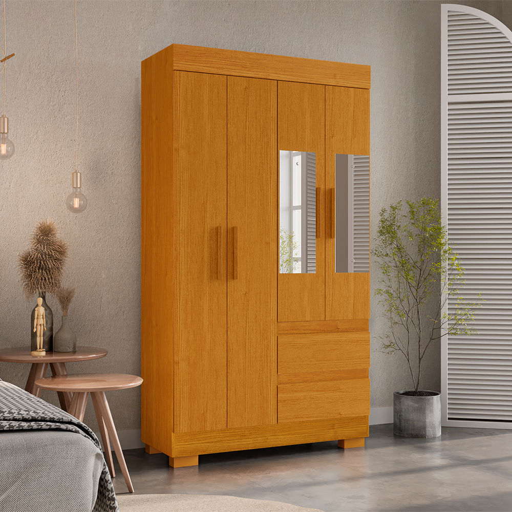 Roupeiro Maya 4P MDP Cinamomo ACP Moveis