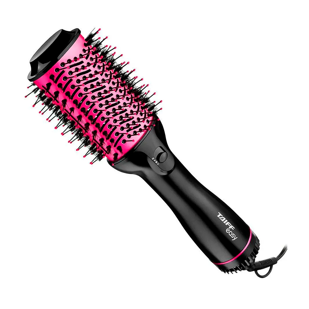 Escova Secadora Oval Easy 1200w Preto/Rosa Taiff