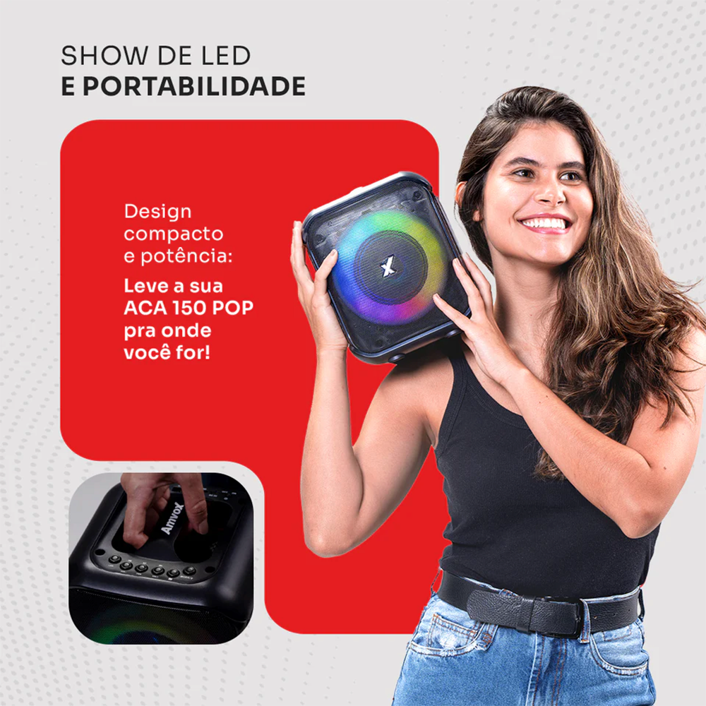 Caixa Amplificada Aca 150 Pop AMVOX