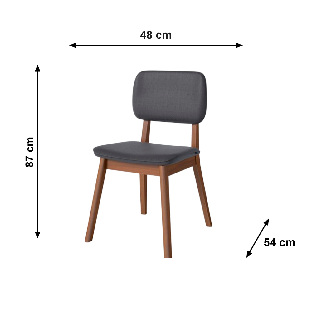 Cadeira Classic Linho Cinza/Nature Imcal