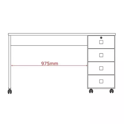Mesa de Computador DUBAI amendoa toque BP LUKALIAM