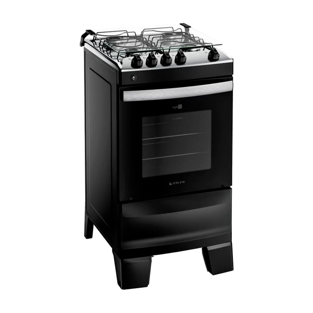Fogão 4B Agile Up Preto Atlas