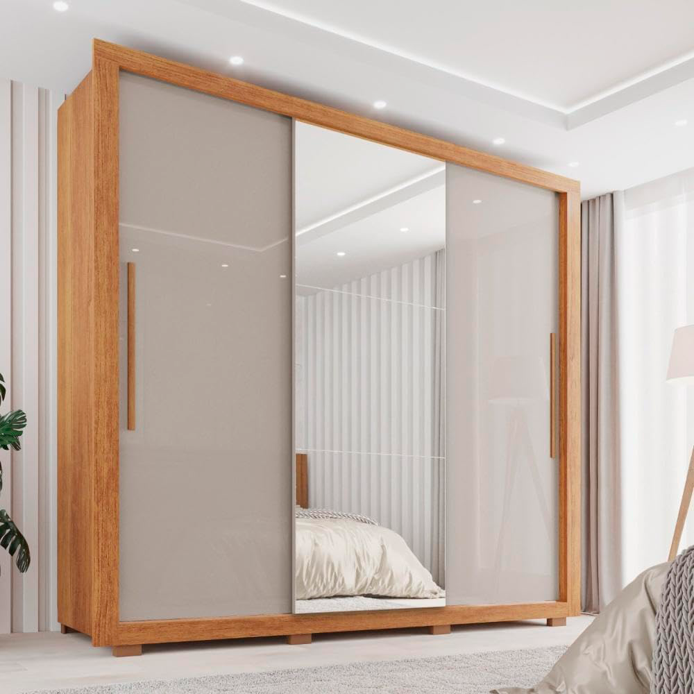 Roupeiro 3P Panama C/8 Pés C/Esp Cinamomo/Off Salleto