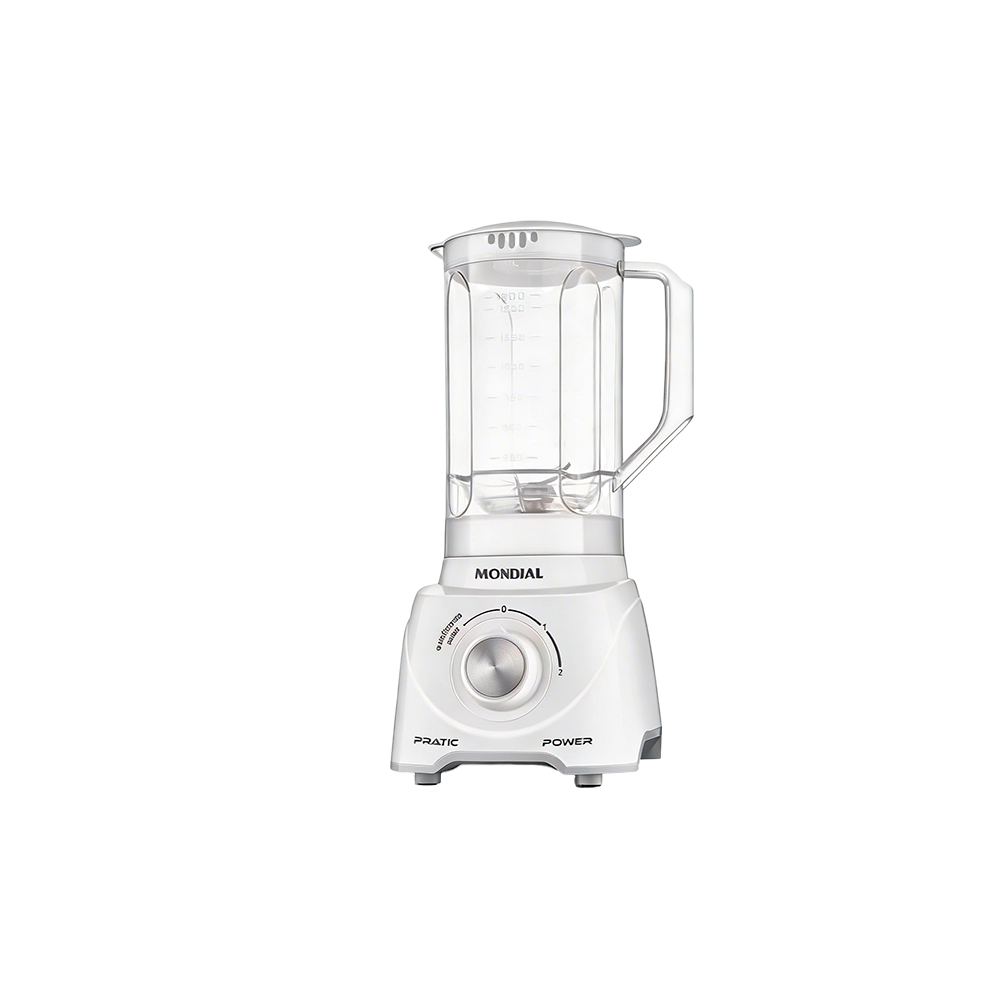 Liquidificador 2V L-97 Pratic Power Branco Mondial