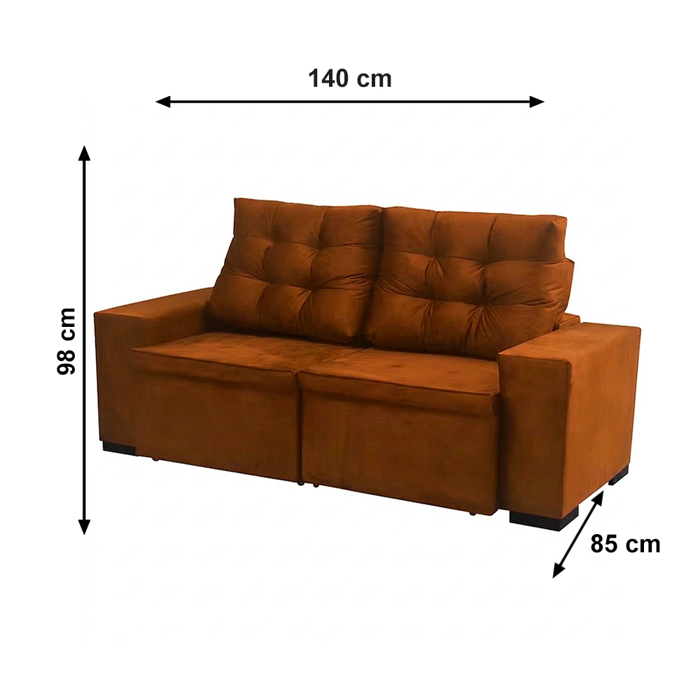 Sofa Viero Vellus Tabaco J.A ESTOFADOS