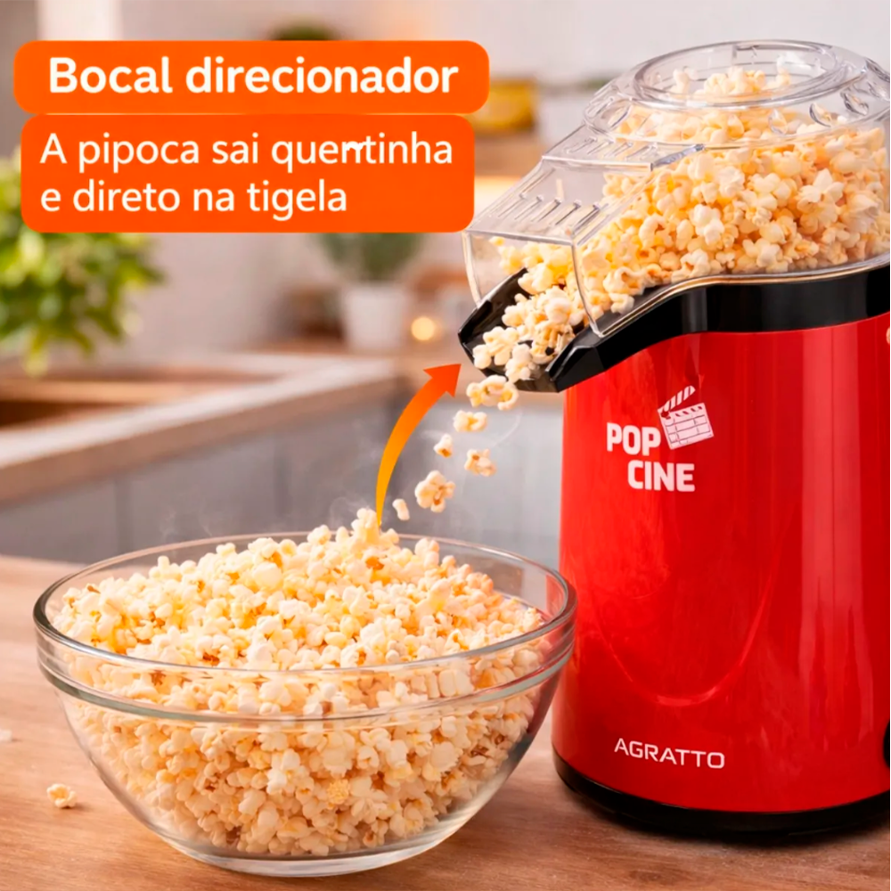 Pipoqueira Pop Cine PP02 Vermelha Agratto