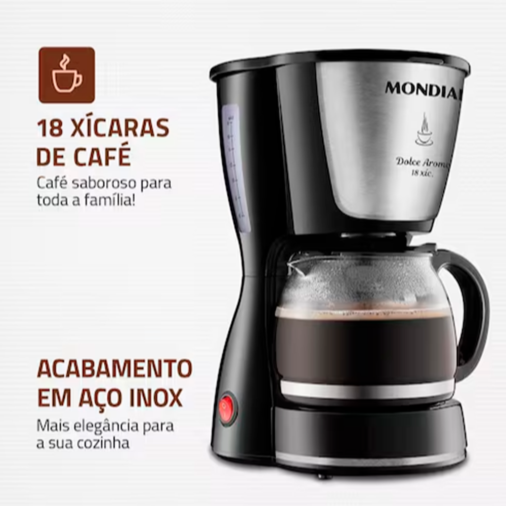 Cafeteira Dolce Arome Inox C-30 18X 550W Mondial