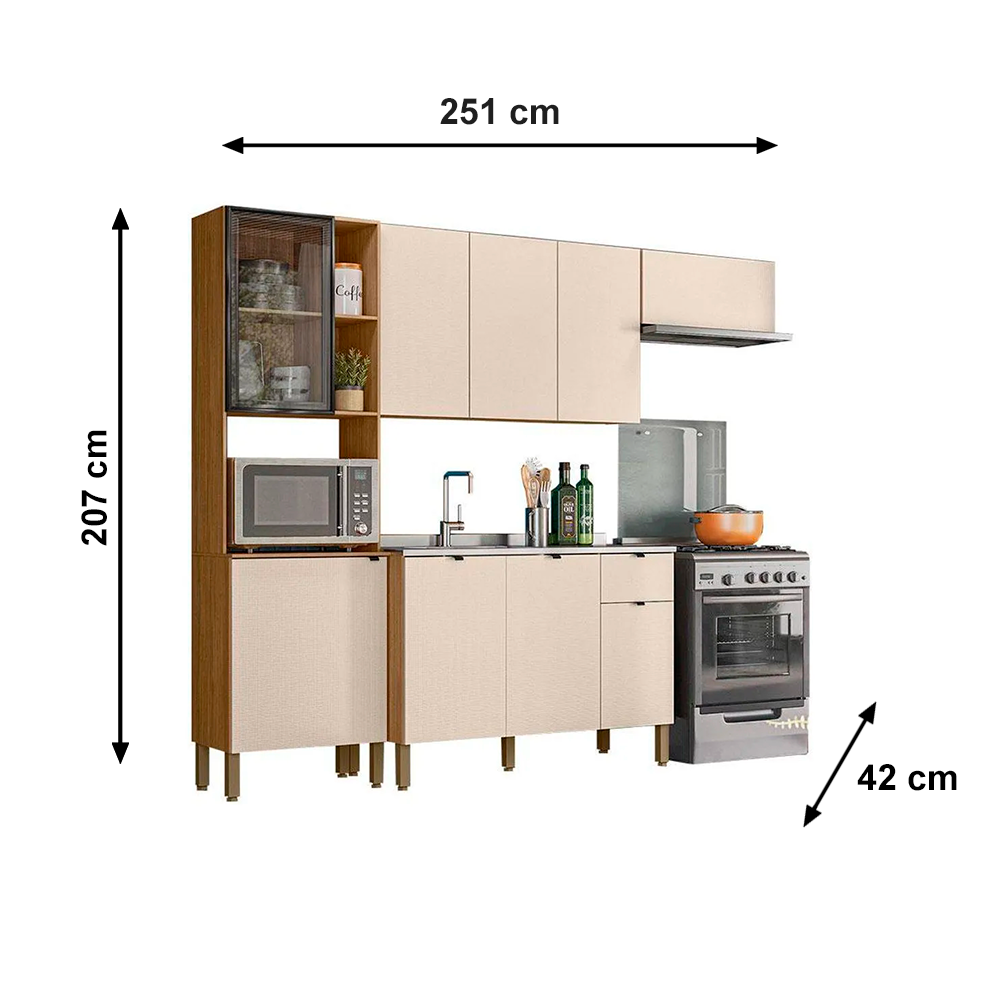 Cozinha Completa 4 Peças Compacta Vert Plus Kits Parana