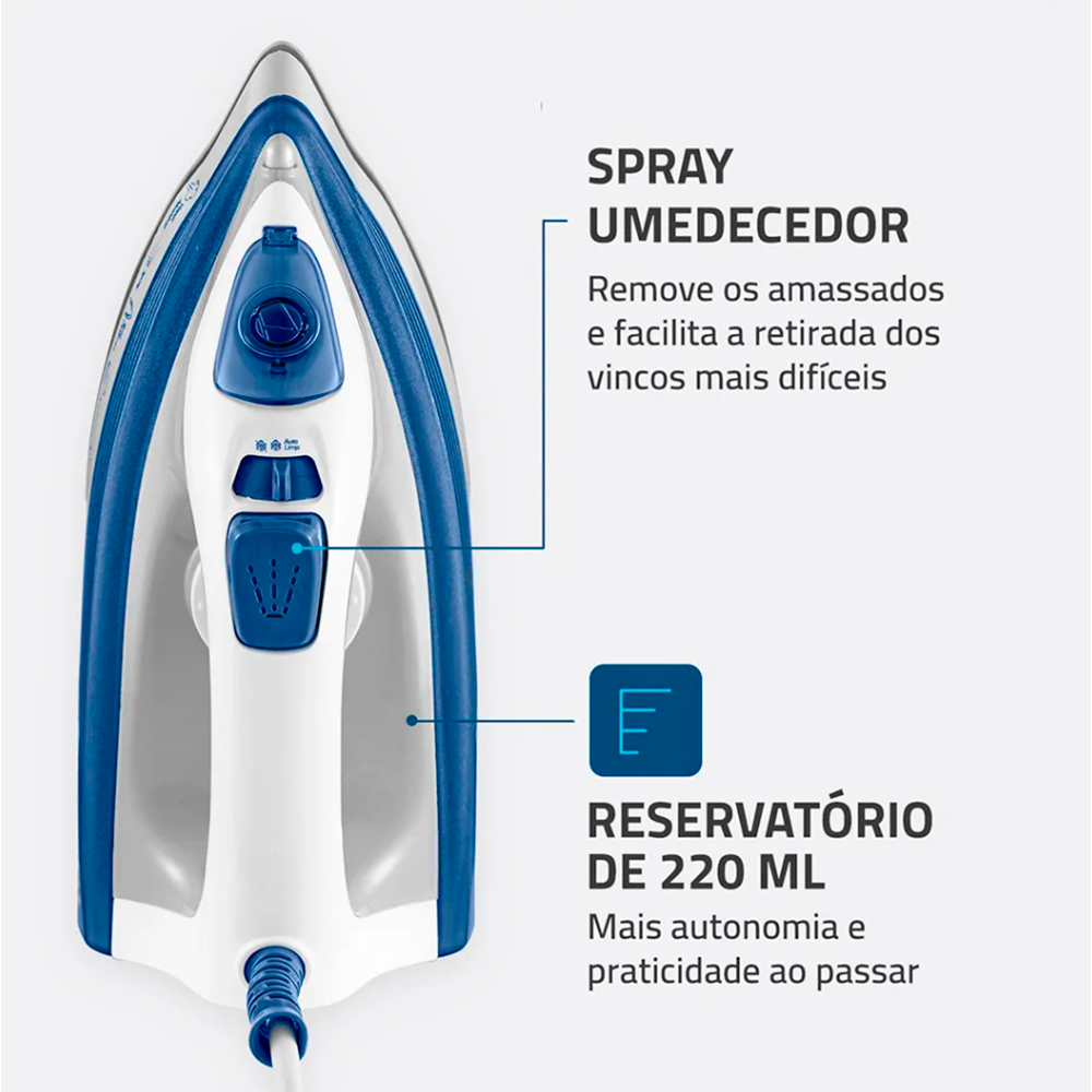 Ferro a Vapor FVN-01 -BL Azul Mondial  