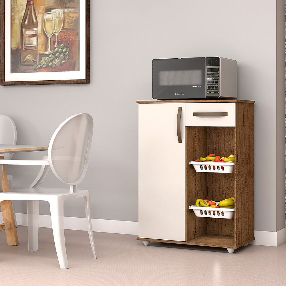 Fruteira Ruby Com Pe Cinamomo Off White Josan