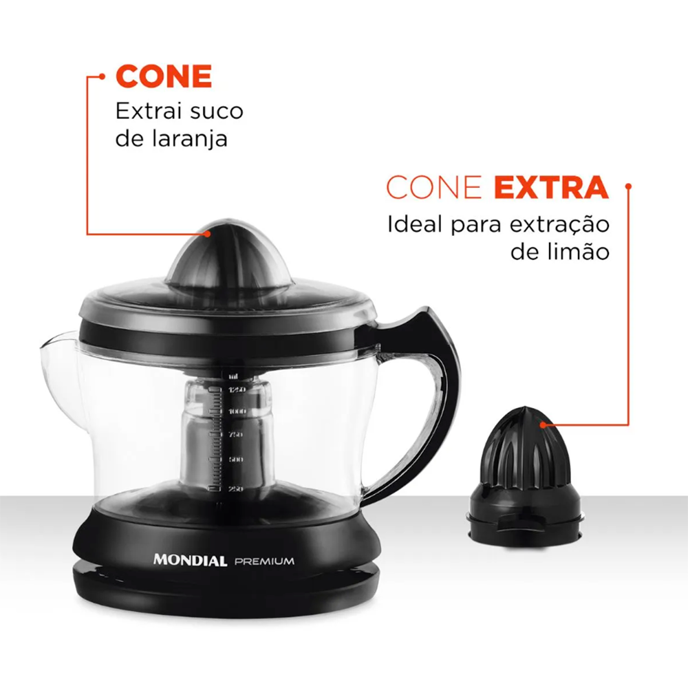 Espremedor E-02 Turbo Premium Preto Mondial