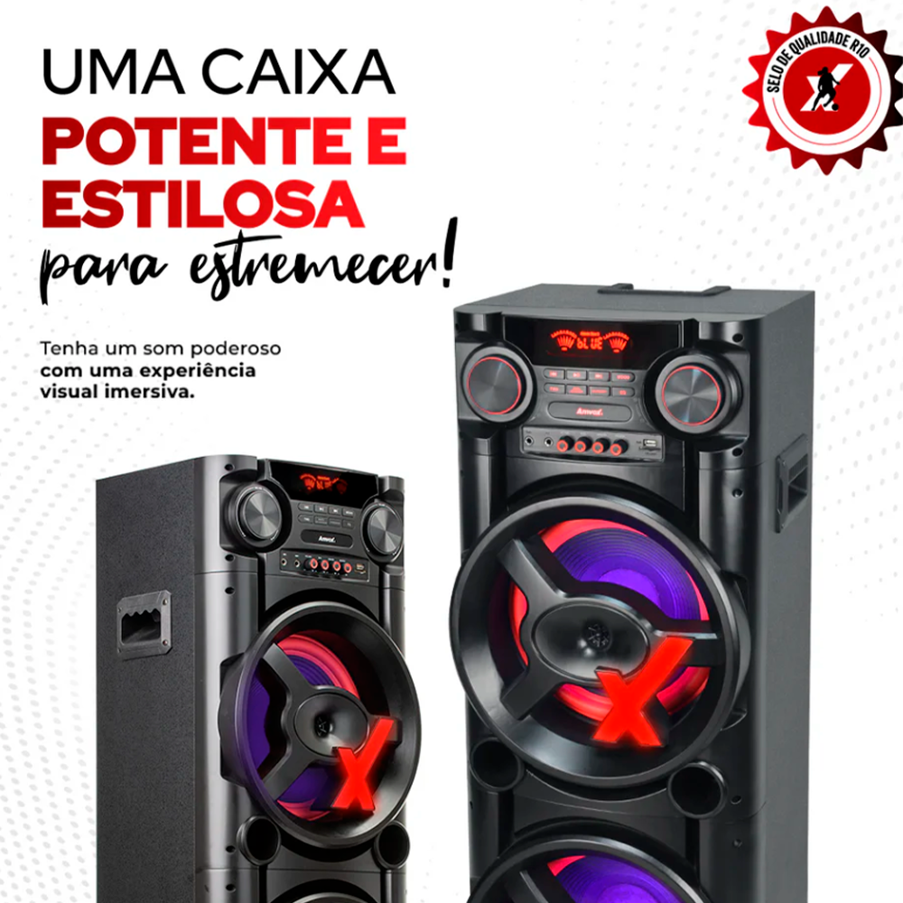 Caixa Amplificada ACA 1900 New X S/FM Amvox