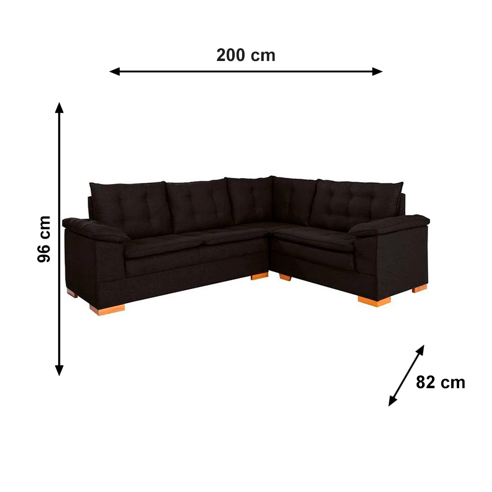 Sofa De Canto Ideale T08 Veludo Terracota Jw Estofados