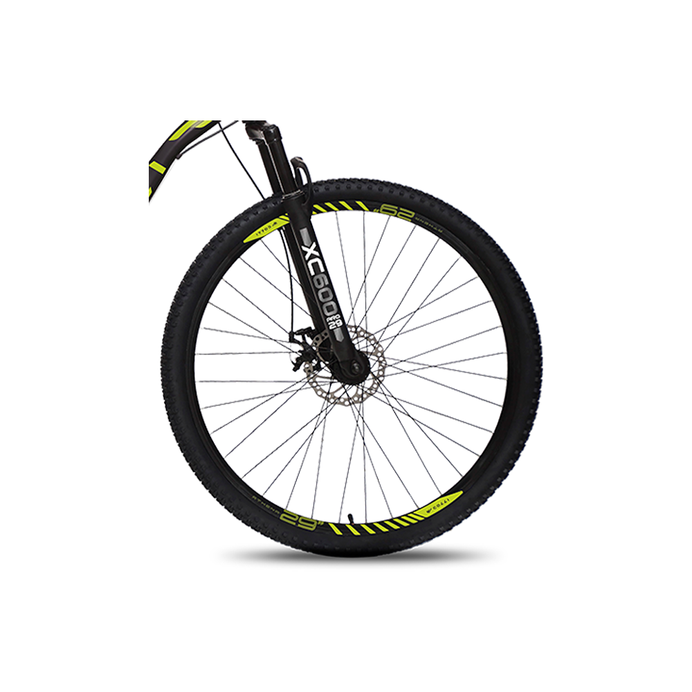 Bicicleta Aro 29 Athena F/DISCO Preto Fosco/Amarelo Neon Colli
