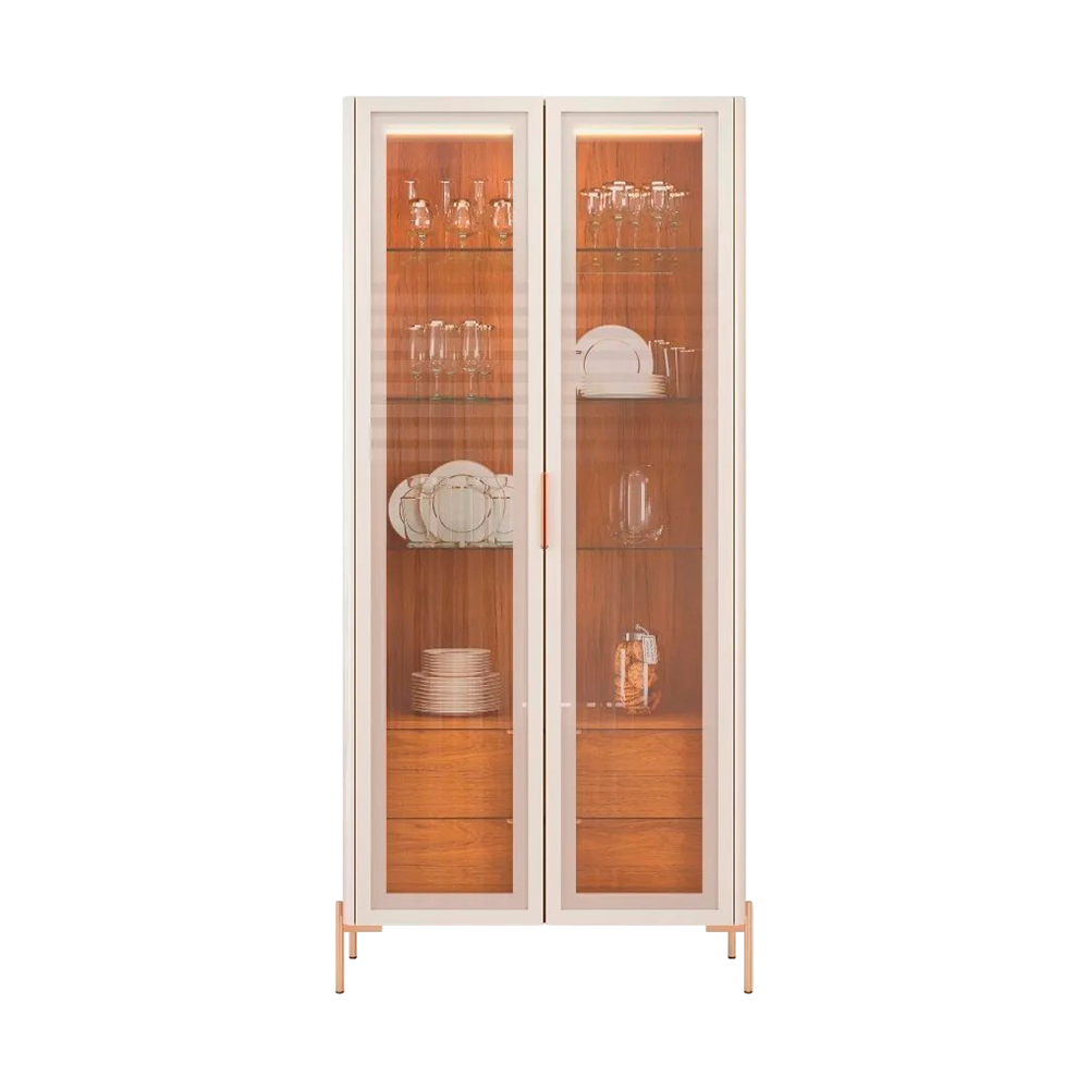 Cristaleira Olivia OFF WHITE/FREIJO DJ MOVEIS