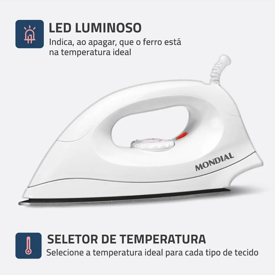 Ferro À Seco FSN-55 Branco Mondial