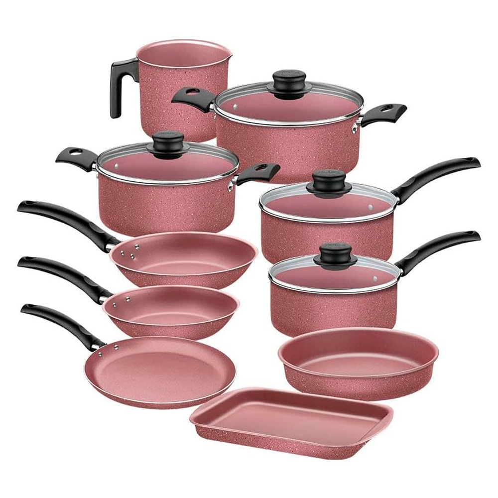 Jogo de Panela 10 Peças Turim Rosa 20297464 Tramontina