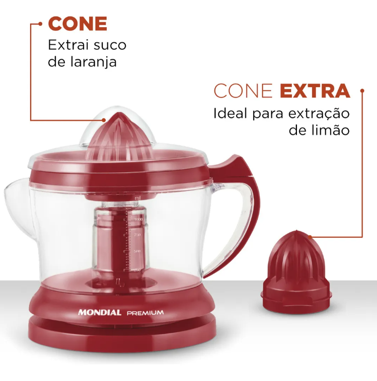 Espremedor Turbo Premium Mondial Vermelho 30W - E-23