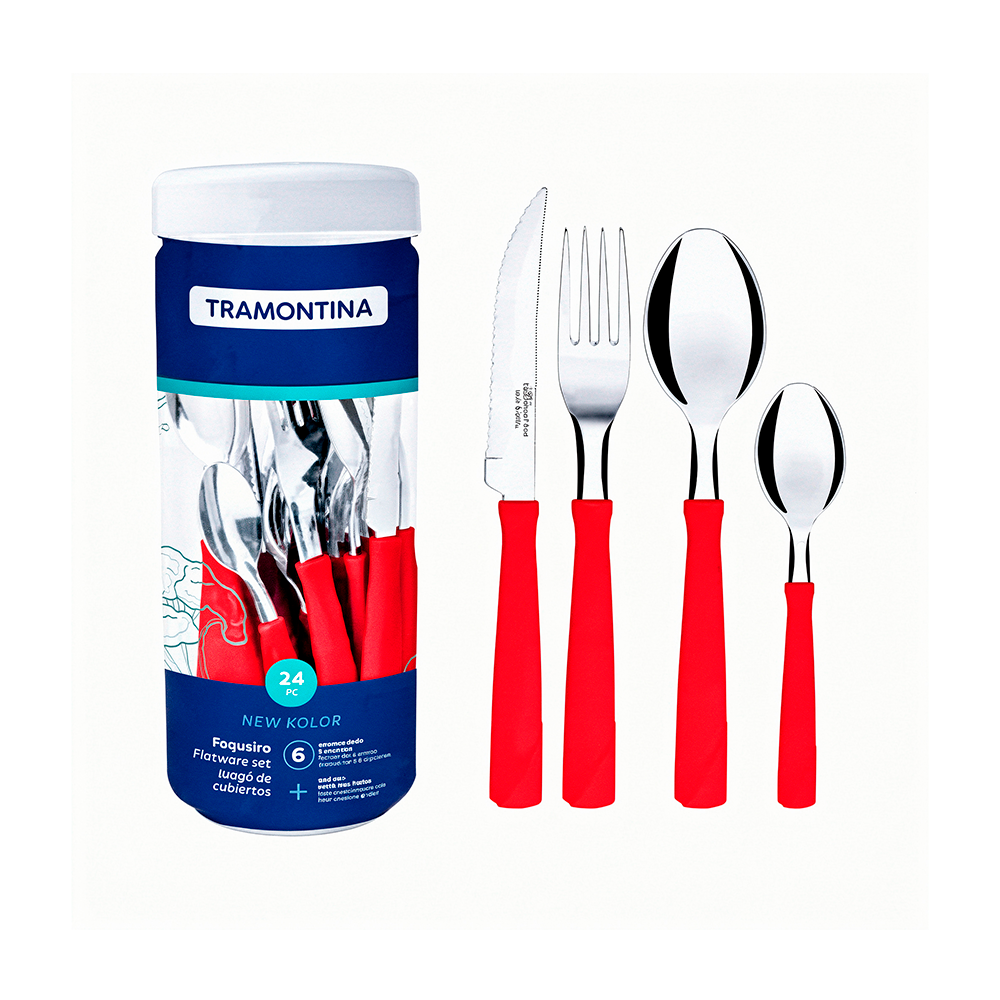 Faqueiro New Kolor 24 Peças Vermelho 23198793 Tramontina