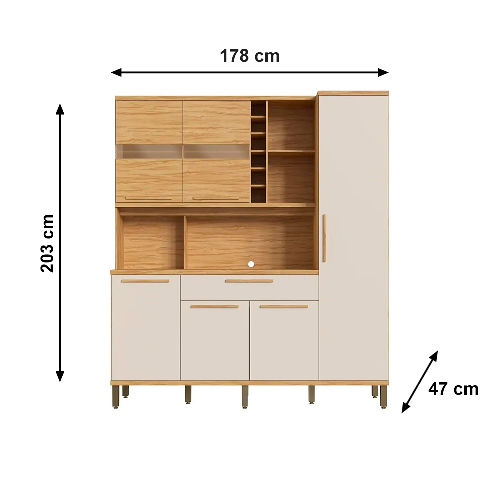 Kit Touriga 6 Pts Amendoa/Off White Ronipa