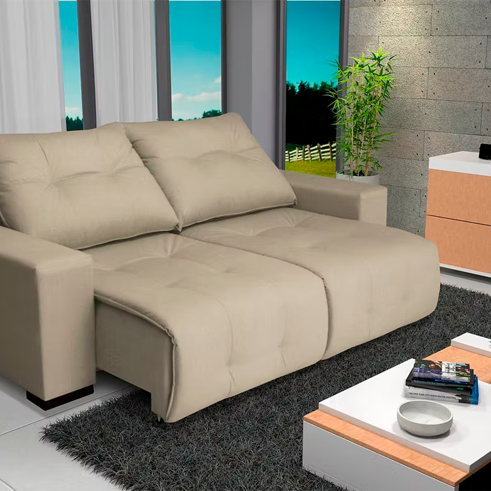 Sofa Pienzo Veludo Tabaco J.A ESTOFADOS