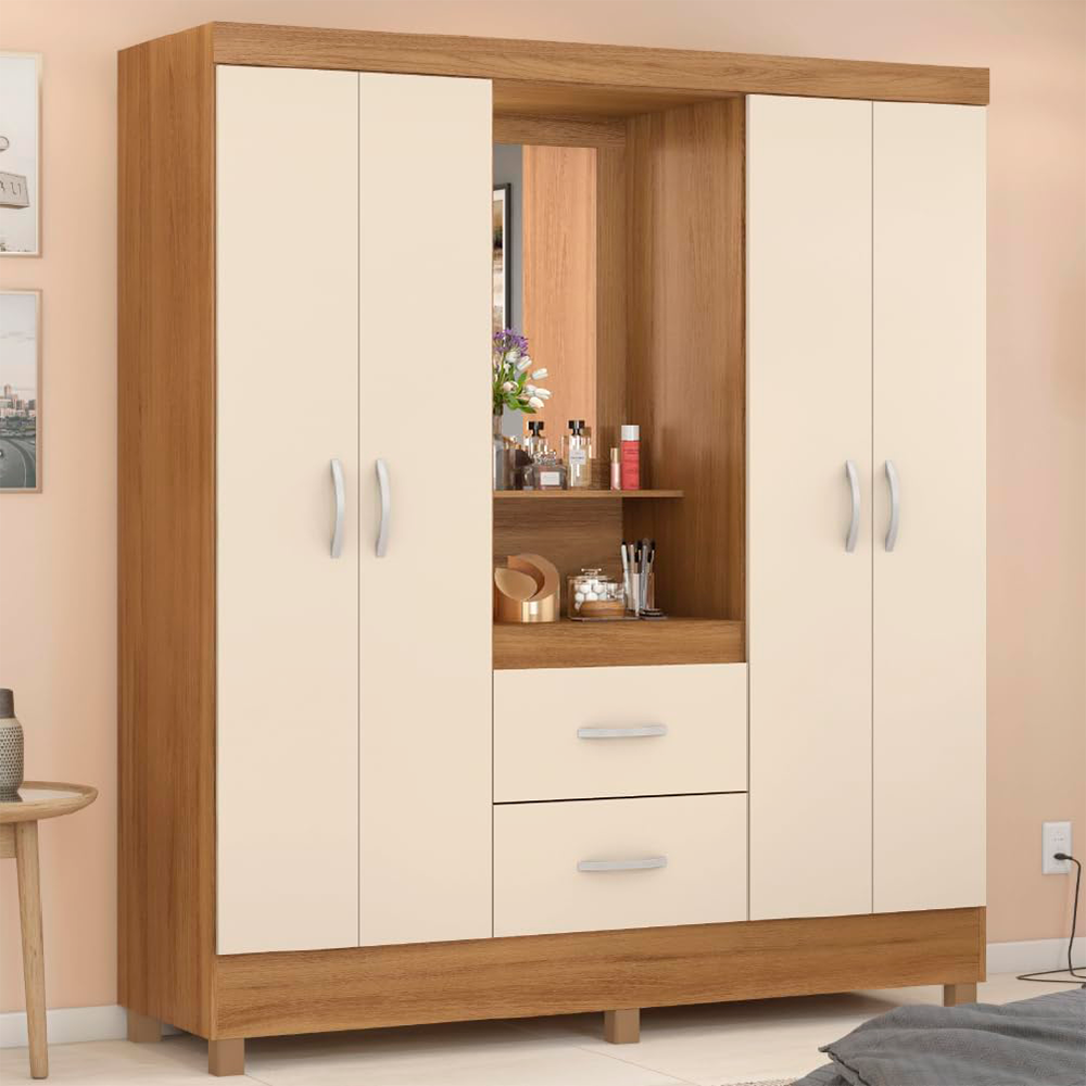 Roupeiro Capelinha 4 Portas Lord Amendola/Off White Demobile