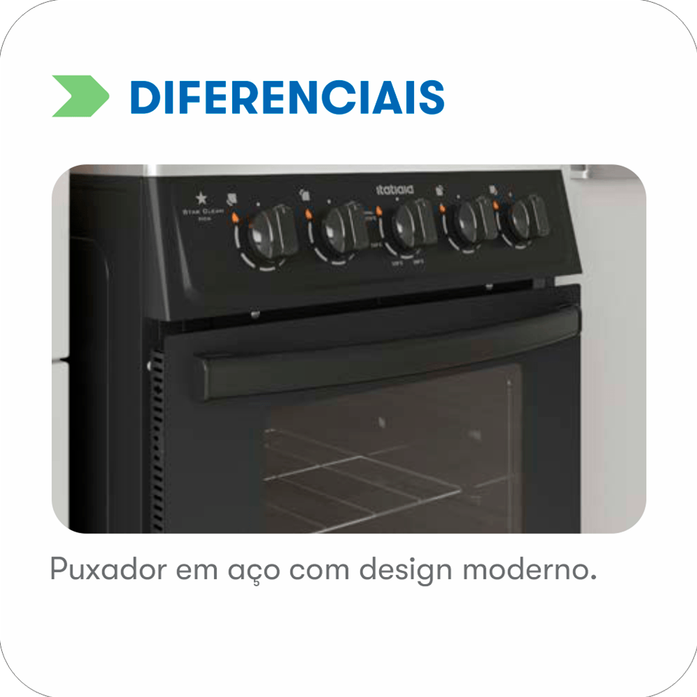 Fogão 4B Star Clean New Preto Itatiaia