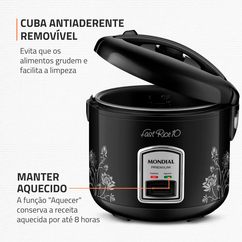 Panela Elétrica De Arroz 10x PE-44 700W Mondial