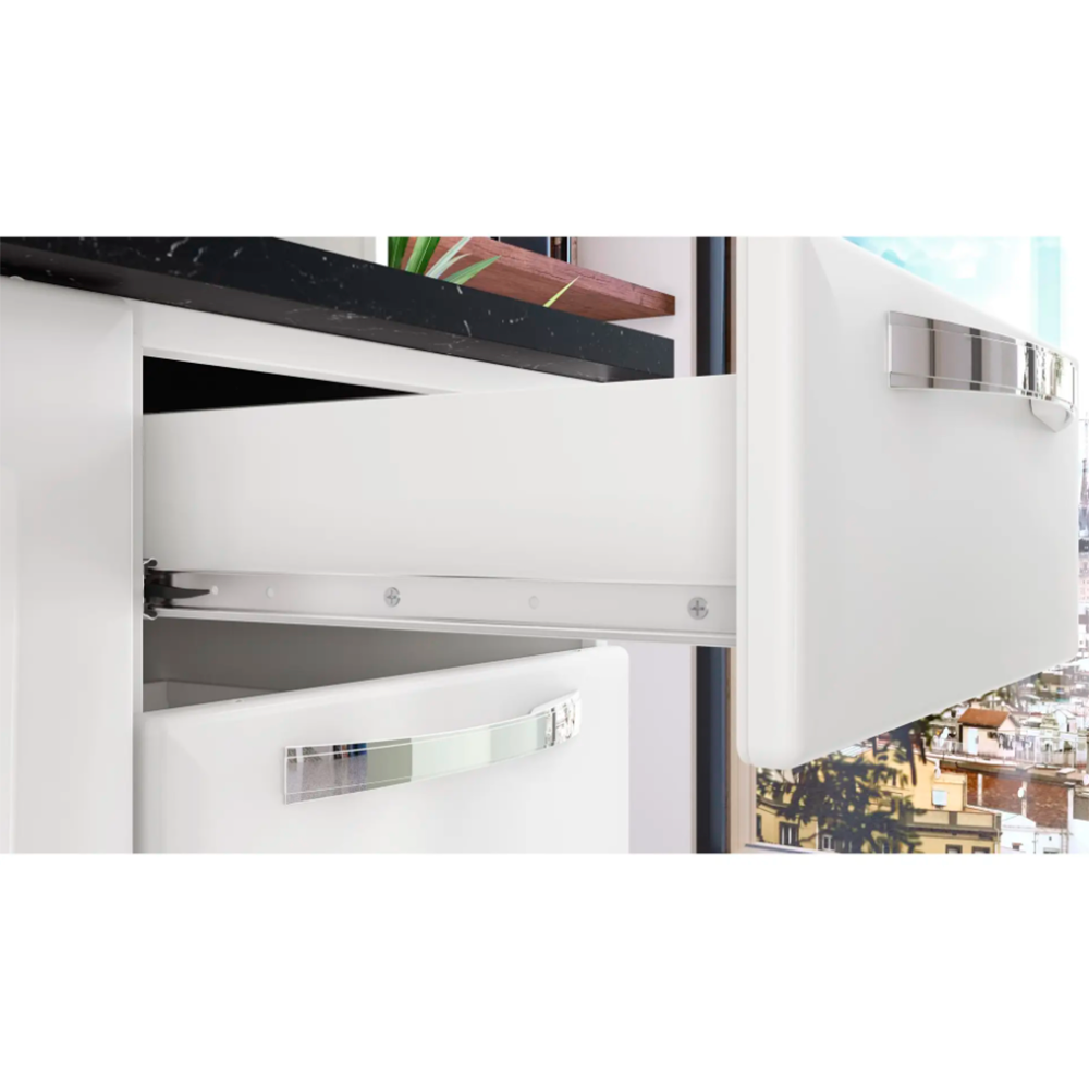 Armário kit de Cozinha Compacta Branco/Preto 120 em Aço 6 Portas 2 Gavetas Pratika Itatiaia