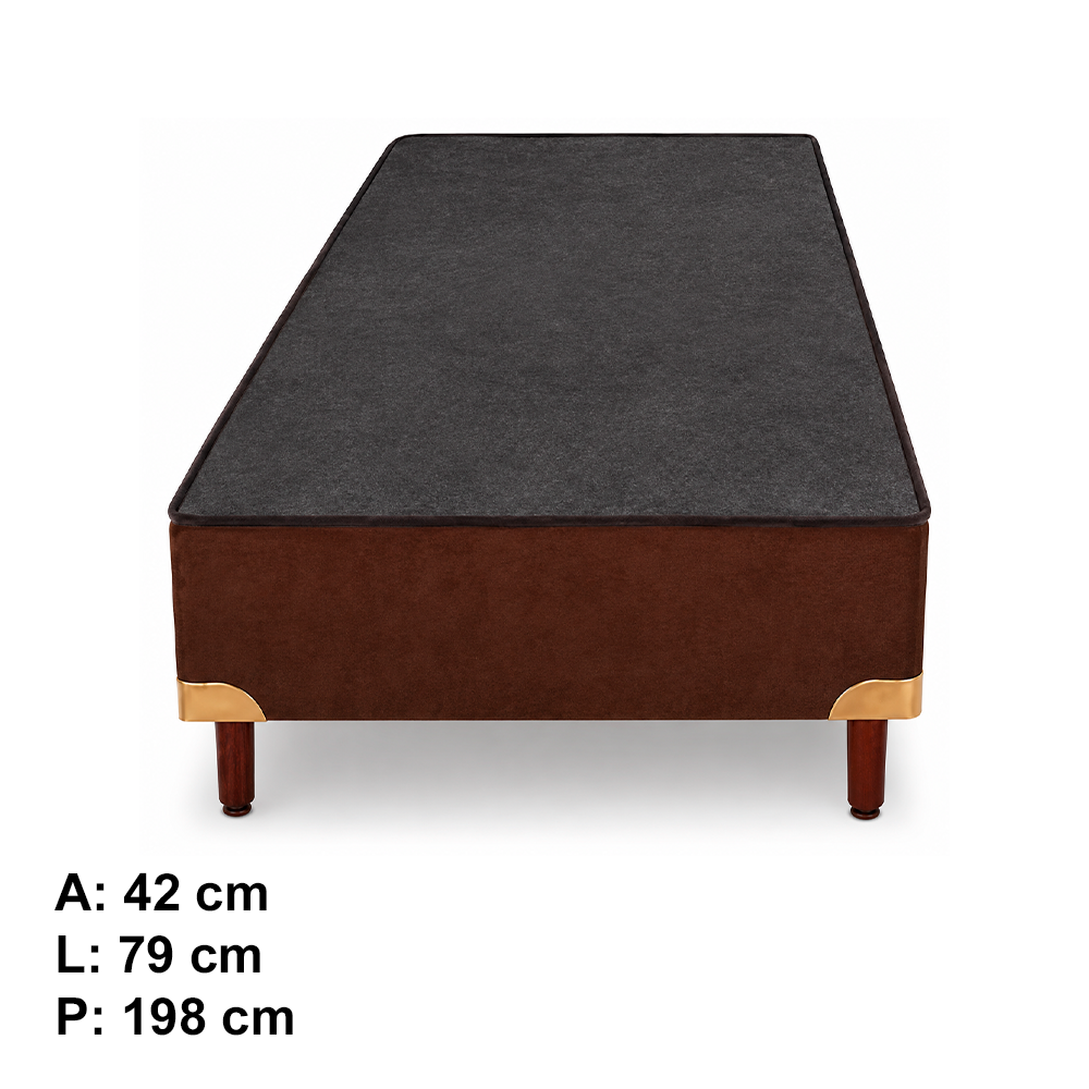 Base para Colchão Somie Suede Solteiro 79x30 Marrom Reconflex
