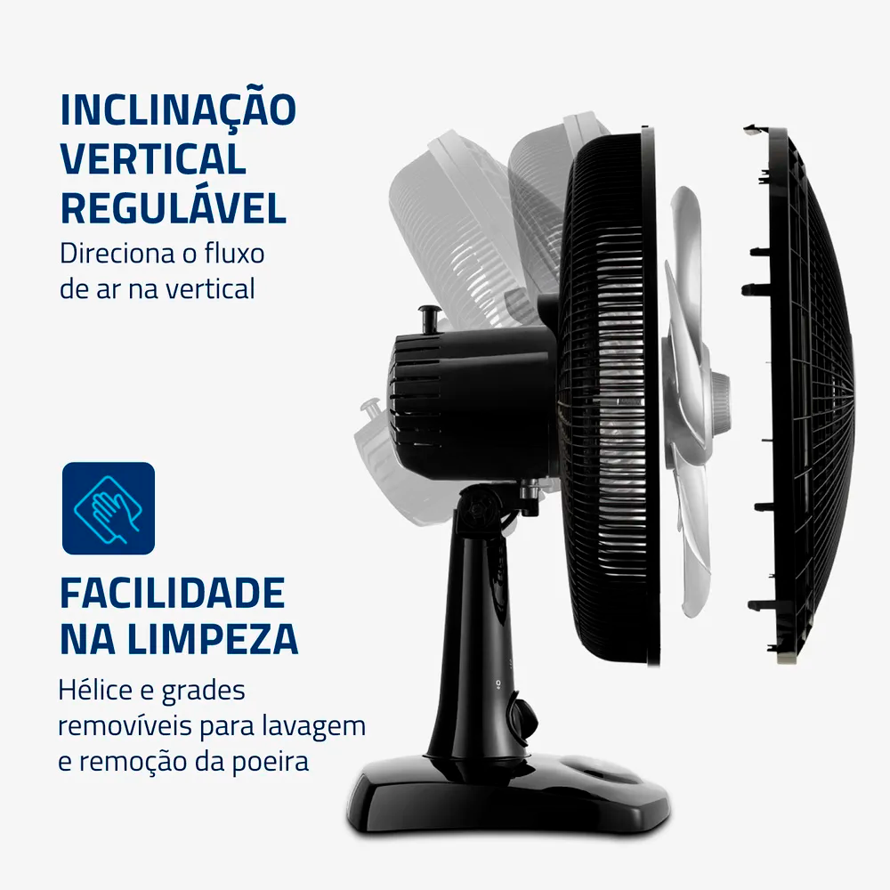 Ventilador 30CM VSP-30 Super Power Preto/Cinza Mondial 