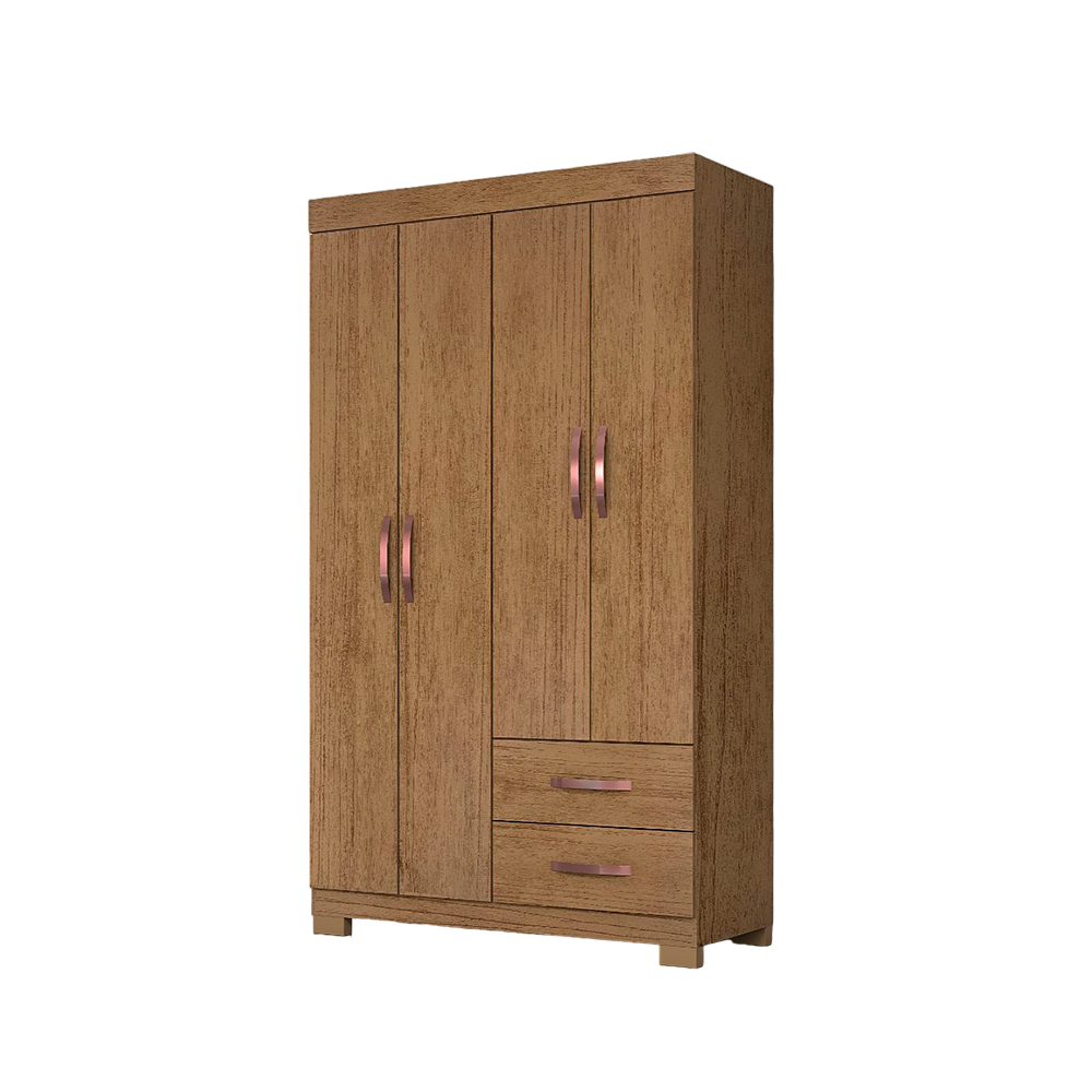 Roupeiro Light Plus 4 Portas com Pé Cinamomo Josan
