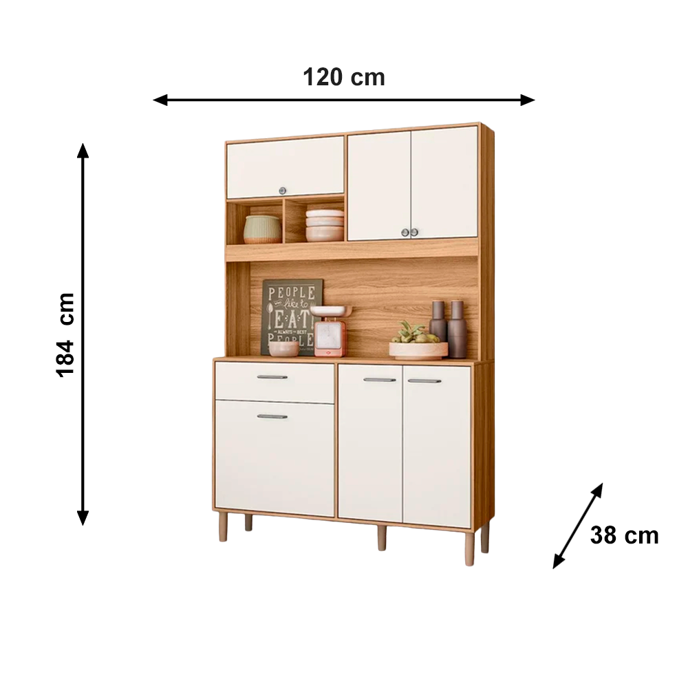 Cozinha Erva Doce 120 Freijo/Off White PTO FECHADA Nicioli