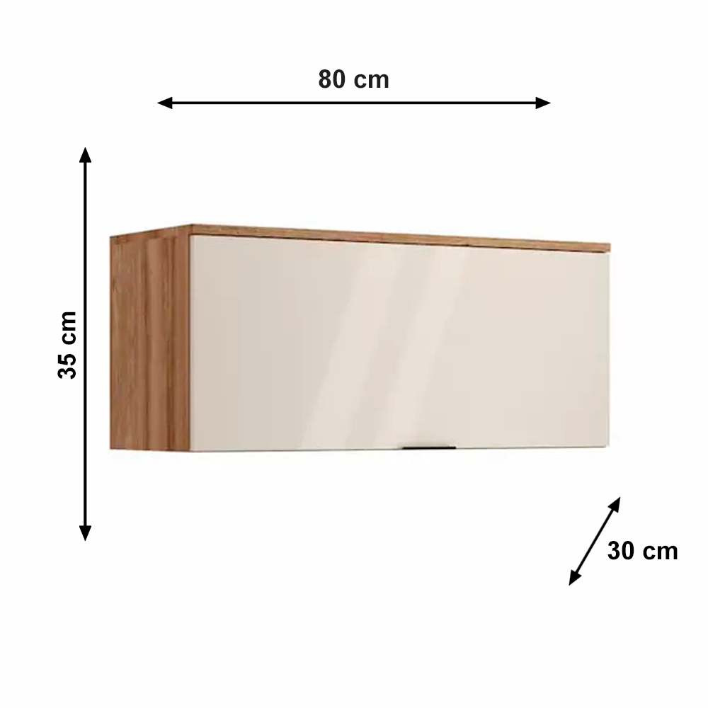 Aereo 800MM 1PTA Mdp Freijo/Off White Carraro