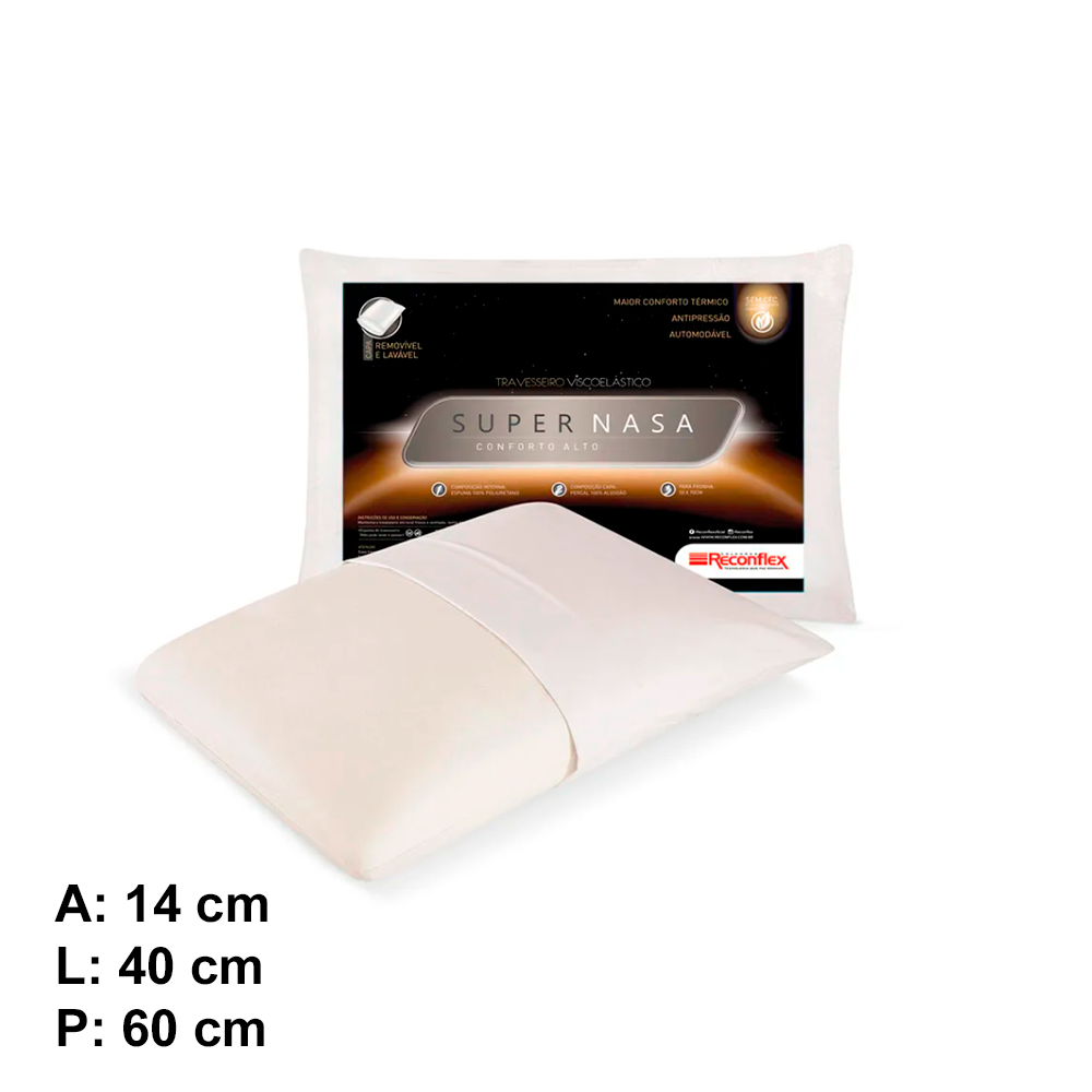 Travesseiro Super Nasa Alto Firme Para Fronha Reconflex